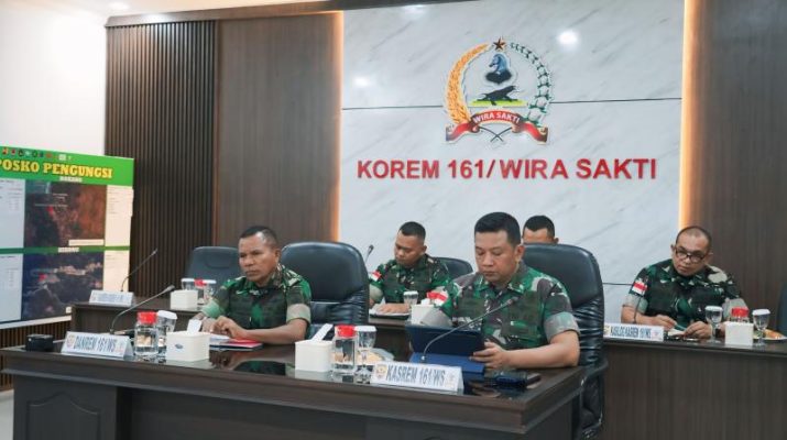 Danrem 161/WS Mengikuti Rapat Evaluasi Progjagar