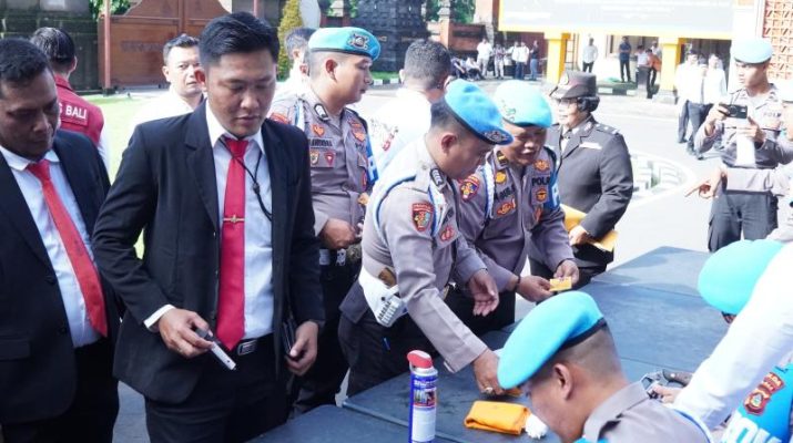 Pastikan Kesiapan Pemegang Senpi, Irwasda Polda Bali pimpin Apel Pemereksaan Senpi
