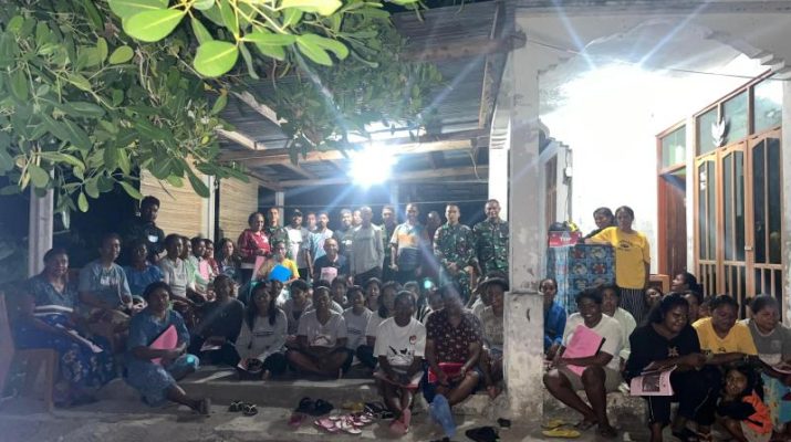 Jelang Hari Raya Natal, Satgas Yonif 741/GN Pos Auren Laksanakan Latihan Koor di Perbatasan
