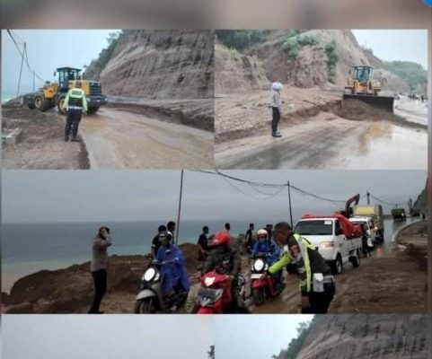 Polres Ende Terapkan Sistem Buka Tutup di Lokasi Longsor